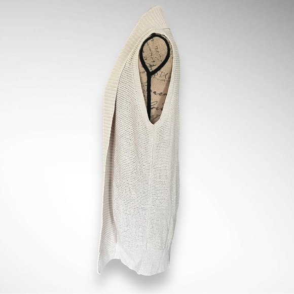 GAP Women's Cream Sleeveless Knit Cardigan With Shawl Collar Small | EUC - Picture 2 of 10